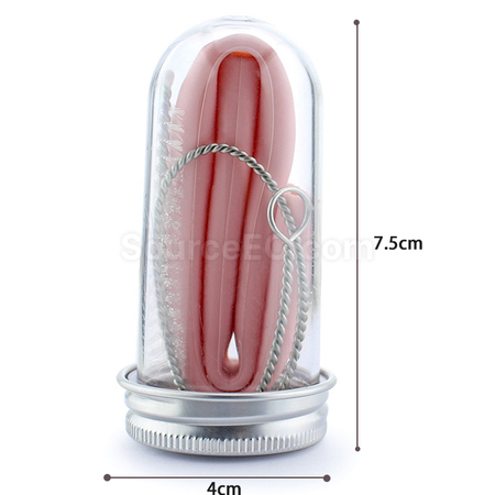 Customization Silicon Straw Set With Transparent Tube Corporate Gifts