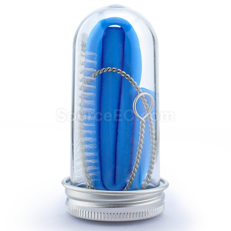 Customization Silicon Straw Set With Transparent Tube Corporate Gifts