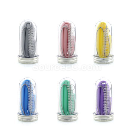 Customization Silicon Straw Set With Transparent Tube Corporate Gifts