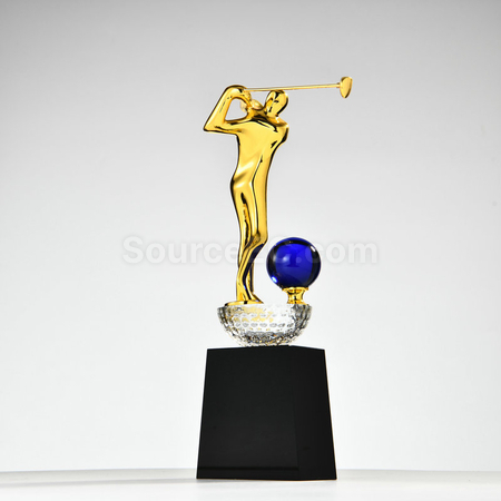 Customization Golf Crystal Trophy Corporate Gifts