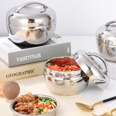 Customization Stainless steel apple shaped lunch box Corporate Gifts