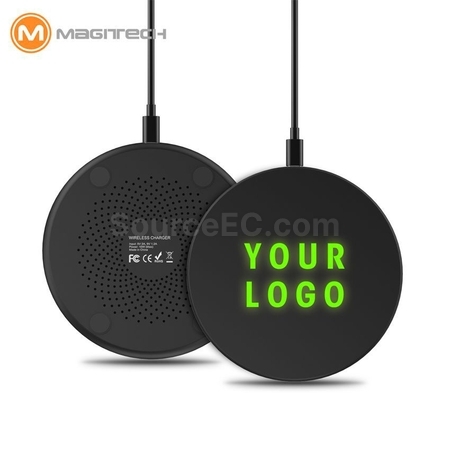 Customization Ultra thin luminous logo mobile wireless charger Corporate Gifts