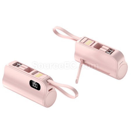 Customization Wireless Capsule Charging Bank with Phone Stand Corporate Gifts