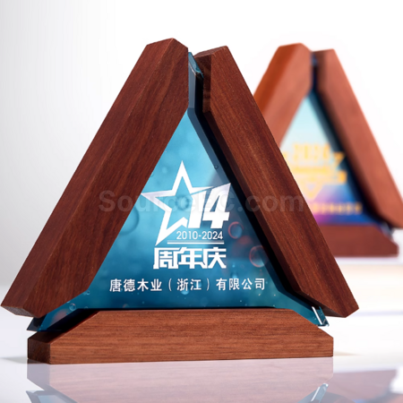 Customization Solid Wood Crystal Award Corporate Gifts