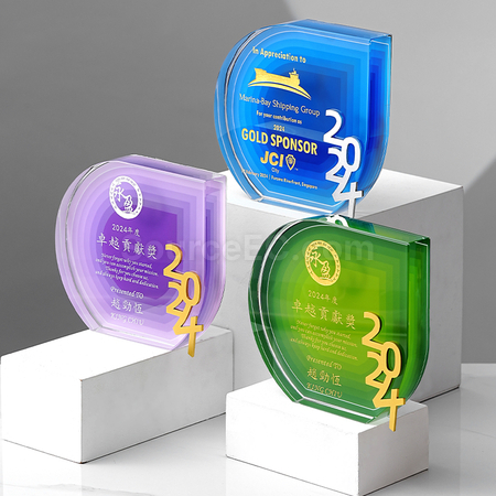 Customization Colour Printing Crystal Trophy Corporate Gifts