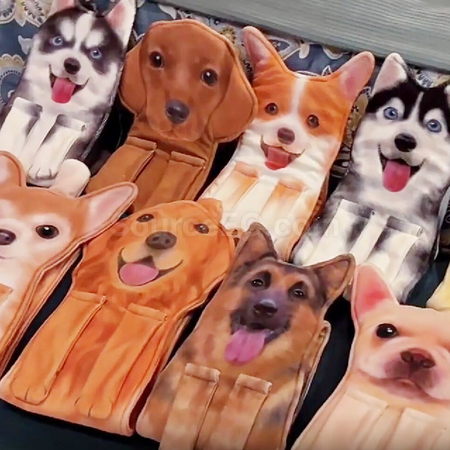 Customization Creative Realistic Dog and Cat Hanging Hand Towel Corporate Gifts
