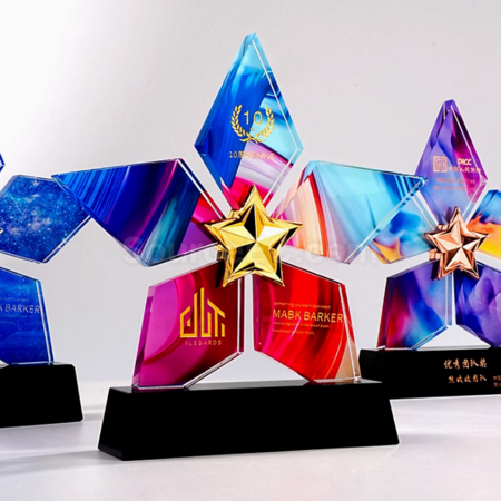 Customization Pentagram Crystal Trophy Corporate Gifts