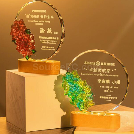 Customization Creative Luminous Crystal Award Corporate Gifts