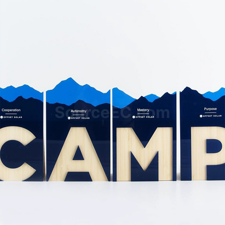 Customization Letter Solid Wood Trophy Corporate Gifts