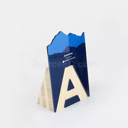 Customization Letter Solid Wood Trophy Corporate Gifts