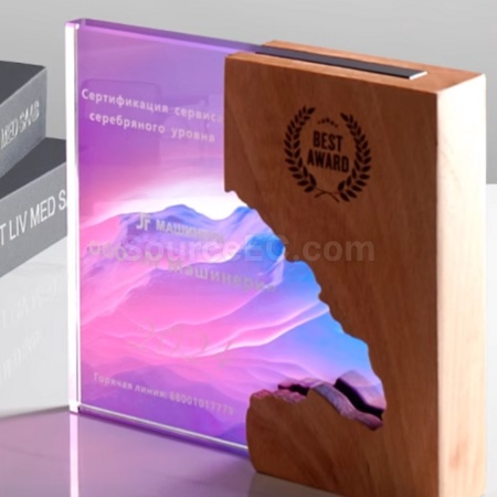 Customization Wood Crystal Award Seat Corporate Gifts