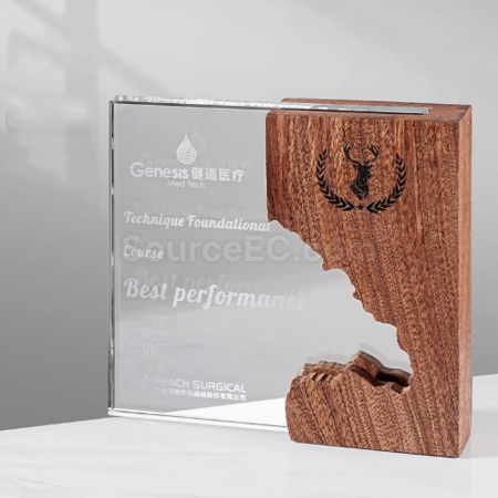 Customization Wood Crystal Award Seat Corporate Gifts