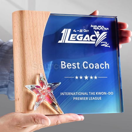 Customization Solid Wood Crystal Award Corporate Gifts