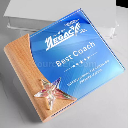 Customization Solid Wood Crystal Award Corporate Gifts