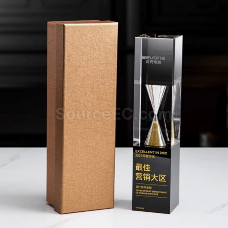Customization Hourglass crystal trophy Corporate Gifts