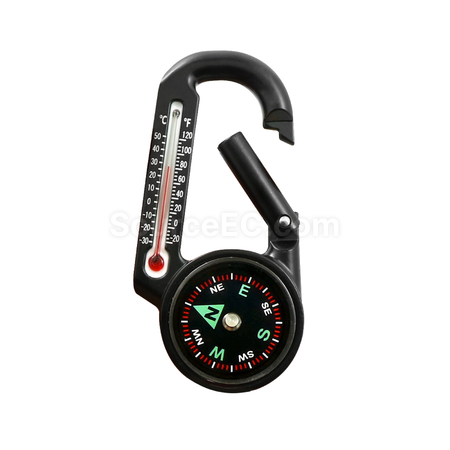 Customization Outdoor Compass Carabiner with Thermometer Corporate Gifts