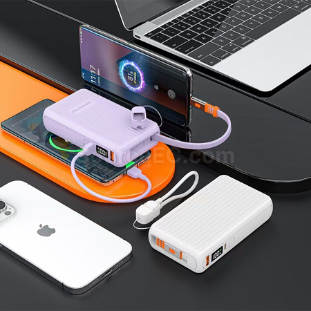 Customization Retractable Wire Power Bank With  Corporate Gifts