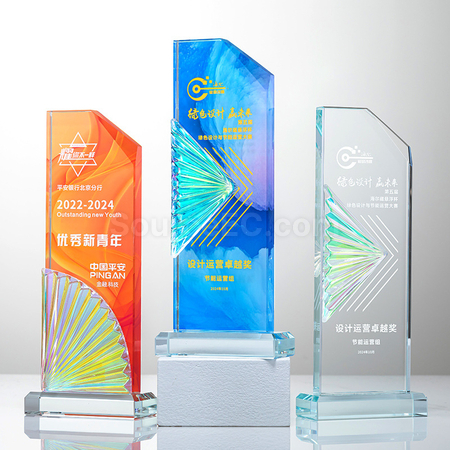 Customization Pleated Crystal Trophy Corporate Gifts