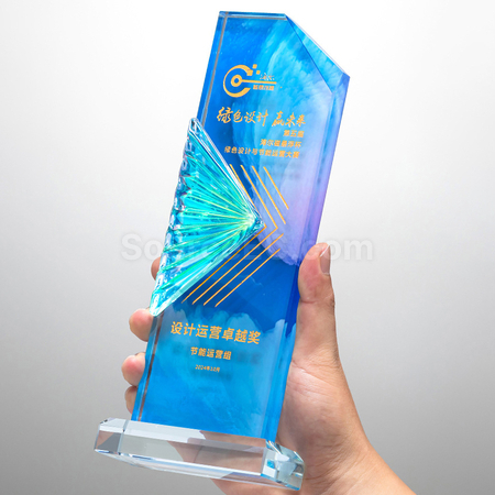 Customization Pleated Crystal Trophy Corporate Gifts