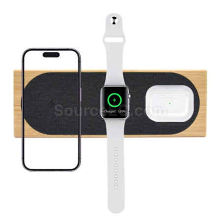 Bamboo Three in One Magnetic Wireless Charging