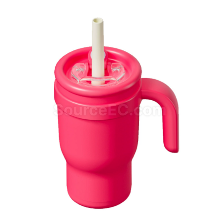 14oz Straw handle thermos cup