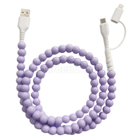 Customization One to two colored bead charging cable Corporate Gifts