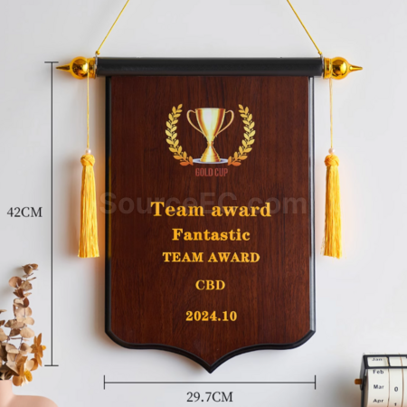 Customization Wooden Pennant Trophy Corporate Gifts