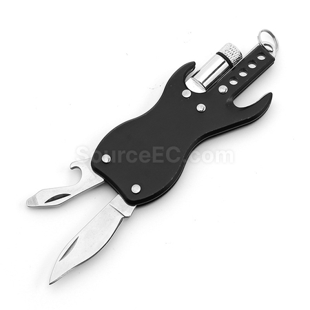 Multi-Function Knife With LED Light And Keychain