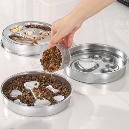 Customization Stainless steel pet slow - feeding plate Corporate Gifts