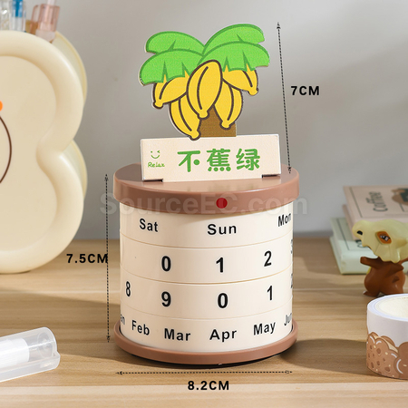 Customization Potted Plant Rotating Wheel Perpetual Calendar Corporate Gifts