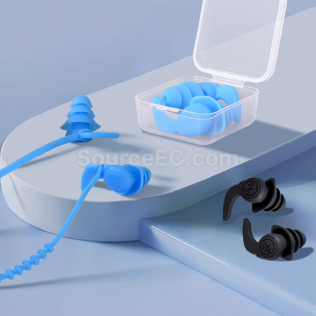 Customization Noise-canceling swimming earplugs with a cord Corporate Gifts