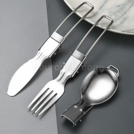Customization 304 stainless steel folding tableware set Corporate Gifts