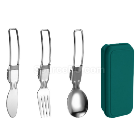 Customization 304 stainless steel folding tableware set Corporate Gifts