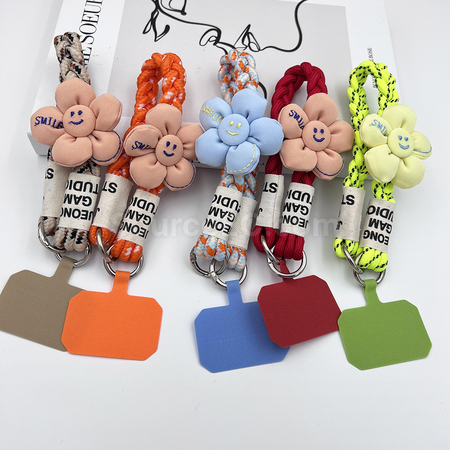 Customization Flower Contrasting Color Mobile Phone Lanyard Corporate Gifts