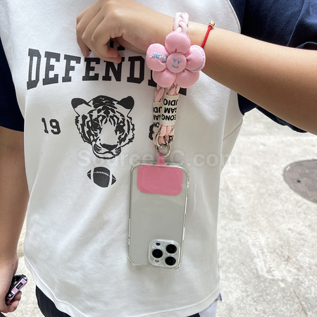 Customization Flower Contrasting Color Mobile Phone Lanyard Corporate Gifts