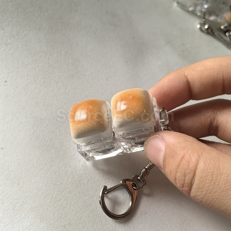 Customization Caramel Bread Fingertip Decompression Button Corporate Gifts