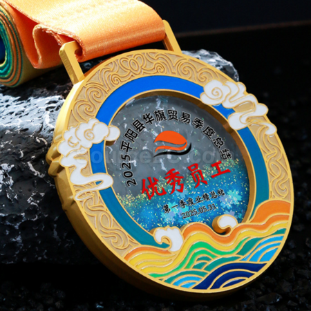 Customization Quicksand Metal Medal Corporate Gifts