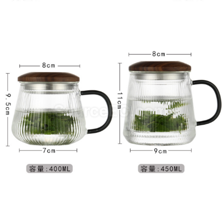 Customization Glass tea cup with tea and water separation function for making tea Corporate Gifts