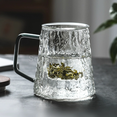 Customization Glass tea cup with separate tea and water compartments for brewing Corporate Gifts