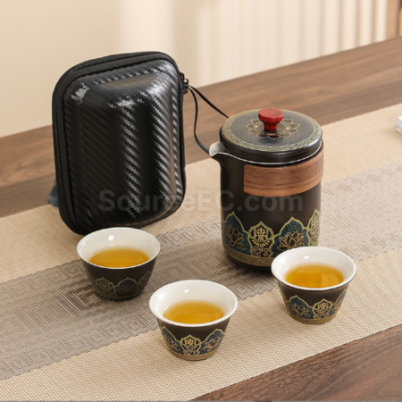 Customization Portable Travel Ceramic Tea Set Corporate Gifts