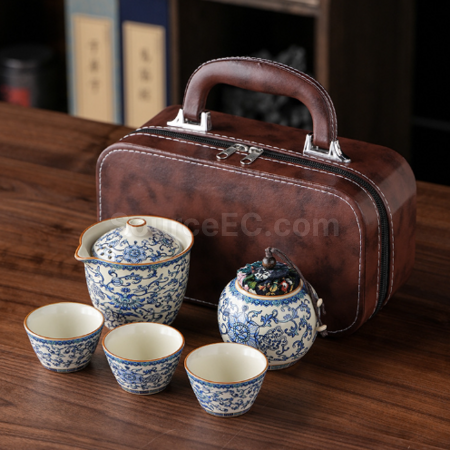 Customization Ru Kiln Travel Tea Set Corporate Gifts