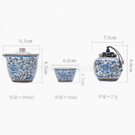 Customization Ru Kiln Travel Tea Set Corporate Gifts