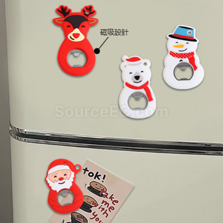 Customization Christmas magnetic refrigerator sticker bottle opener Corporate Gifts