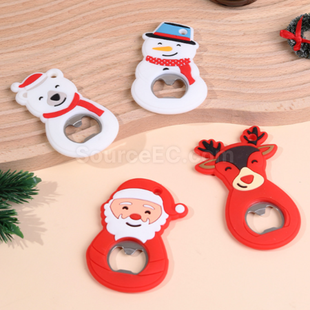 Customization Christmas magnetic refrigerator sticker bottle opener Corporate Gifts