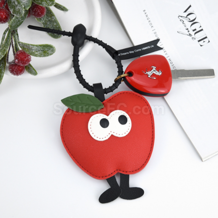 Customization PU Christmas Keychain Pendant Corporate Gifts