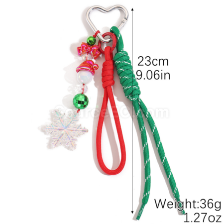 Customization Christmas atmosphere keychain pendant woven lanyard Corporate Gifts