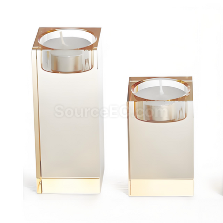 Customization Romantic Crystal Candle Holder Ornament Corporate Gifts