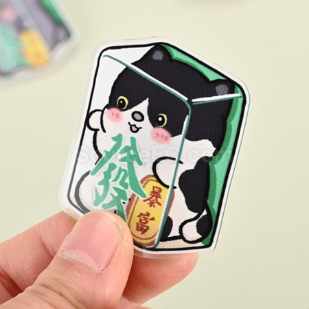 Customization Fortune Mahjong Acrylic Refrigerator Magnet Corporate Gifts