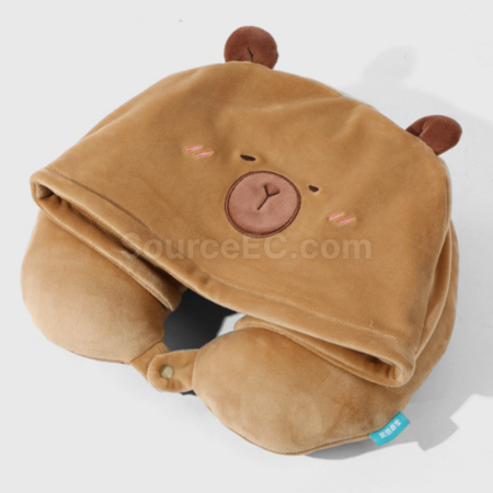Customization Capybara Transformable Dual-Use U-Shaped Pillow Corporate Gifts