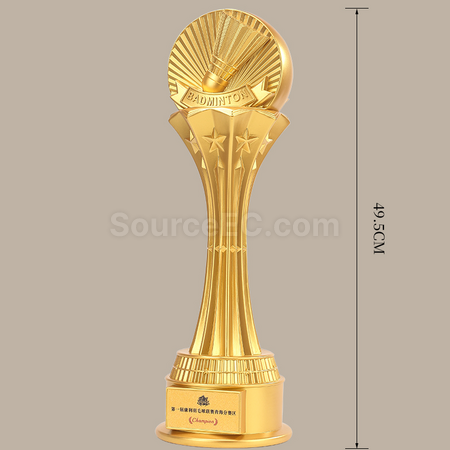 Customization Oversized badminton trophy Corporate Gifts